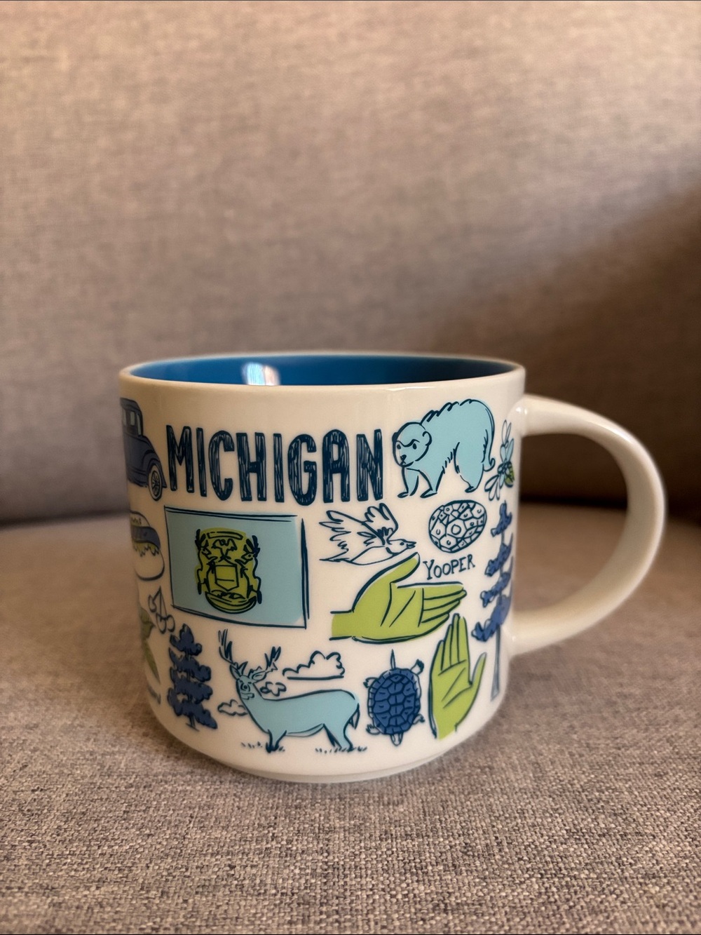 Starbucks Been There Series Across the Globe Michigan Ceramic Mug